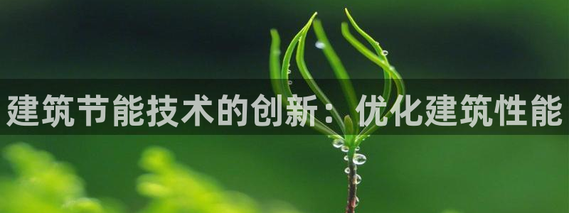 e尊国际7779：建筑节能技术的创新：优化建筑性能