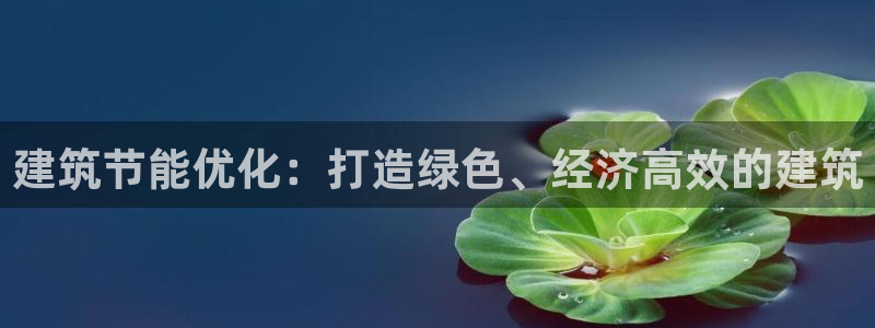 e尊国际娱乐官网地址：建筑节能优化：打造绿色、经济高效的建筑
