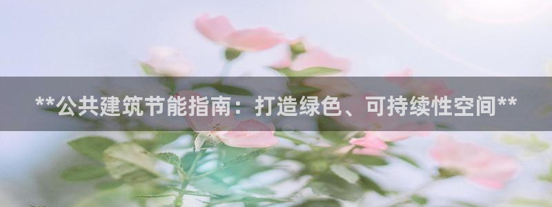 e尊国际网址：**公共建筑节能指南：打造绿色、可持续性空间**