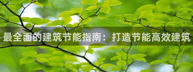 尊亿娱乐国际官网：最全面的建筑节能指南：打造节能高效建筑