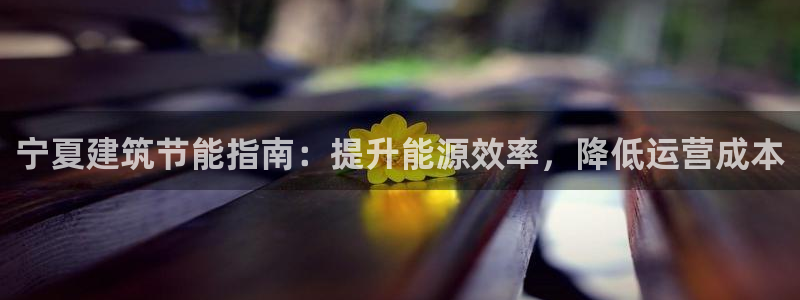 e尊国际娱乐官网地址：宁夏建筑节能指南：提升能源效率，降低运营成本