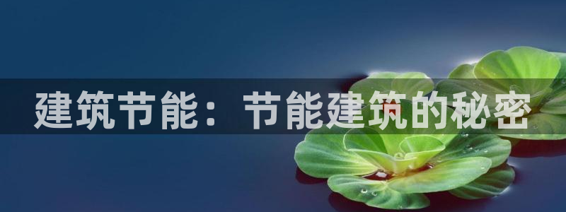 e尊国际娱乐官网下载：建筑节能：节能建筑的秘密
