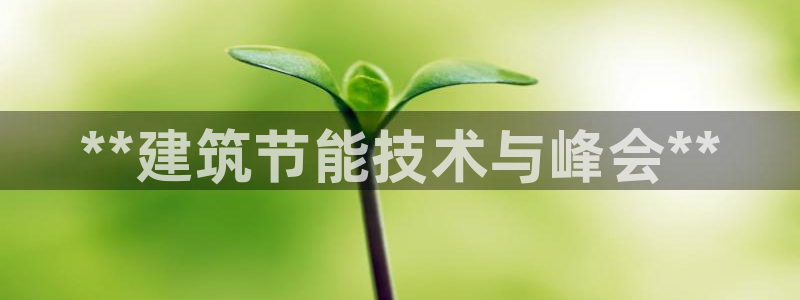 e尊国际7779：**建筑节能技术与峰会**