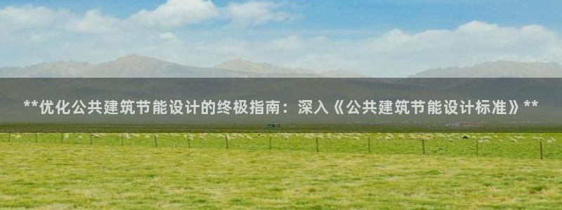 e尊国际可靠吗：**优化公共建筑节能设计的终极指南：深入《公共建筑节能设计标准》**