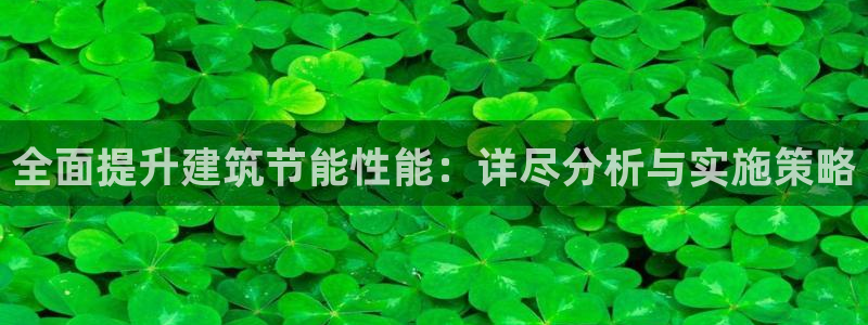 E尊国际：全面提升建筑节能性能：详尽分析与实施策略